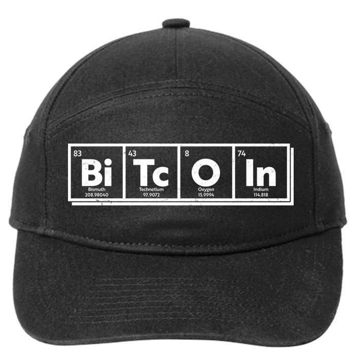 Funny Bitcoin Periodic Table Of Elements 7-Panel Snapback Hat