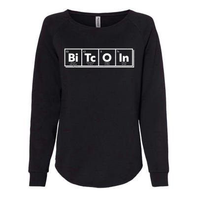 Funny Bitcoin Periodic Table Of Elements Womens California Wash Sweatshirt