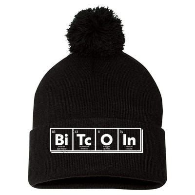 Funny Bitcoin Periodic Table Of Elements Pom Pom 12in Knit Beanie