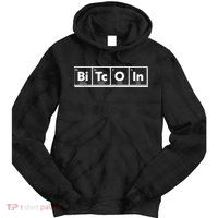 Funny Bitcoin Periodic Table Of Elements Tie Dye Hoodie