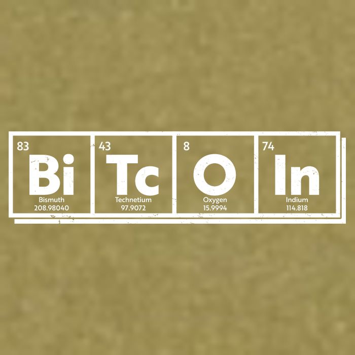 Funny Bitcoin Periodic Table Of Elements Garment-Dyed Women's Muscle Tee