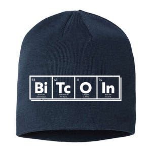 Funny Bitcoin Periodic Table Of Elements Sustainable Beanie