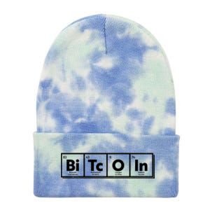 Funny Bitcoin Periodic Table Of Elements Tie Dye 12in Knit Beanie