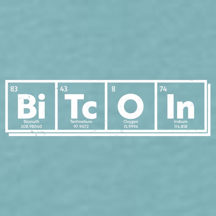 Funny Bitcoin Periodic Table Of Elements Sueded Cloud Jersey T-Shirt