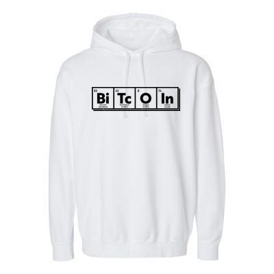 Funny Bitcoin Periodic Table Of Elements Garment-Dyed Fleece Hoodie