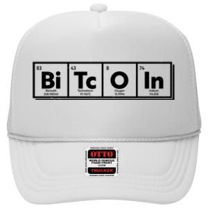 Funny Bitcoin Periodic Table Of Elements High Crown Mesh Back Trucker Hat