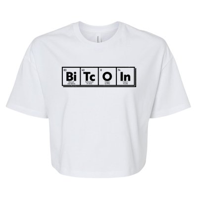 Funny Bitcoin Periodic Table Of Elements Bella+Canvas Jersey Crop Tee