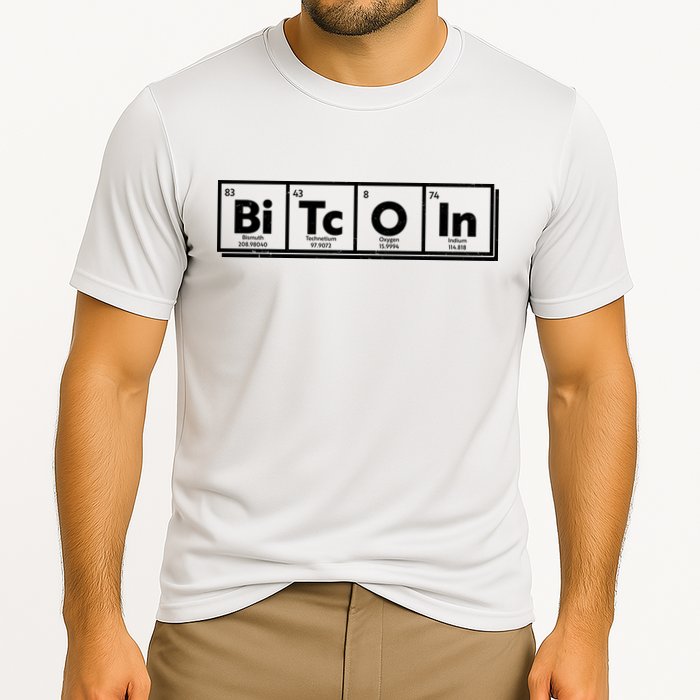 Funny Bitcoin Periodic Table Of Elements Cooling Performance Crew T-Shirt