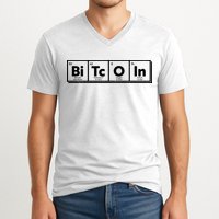 Funny Bitcoin Periodic Table Of Elements V-Neck T-Shirt