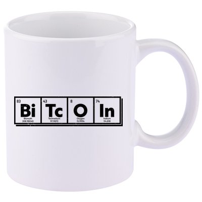Funny Bitcoin Periodic Table Of Elements 11oz C Handle Ceramic Mug