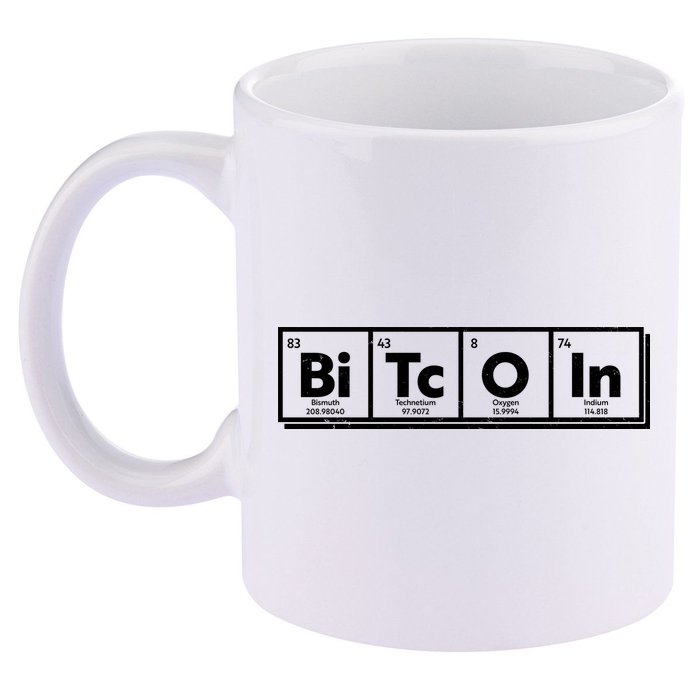 Funny Bitcoin Periodic Table Of Elements 11oz C Handle Ceramic Mug
