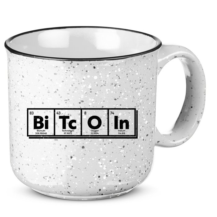 Funny Bitcoin Periodic Table Of Elements 15oz Campfire Ceramic Mug
