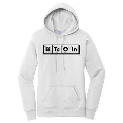 Funny Bitcoin Periodic Table Of Elements Women's Pullover Hoodie