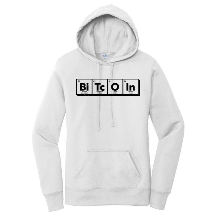 Funny Bitcoin Periodic Table Of Elements Women's Pullover Hoodie