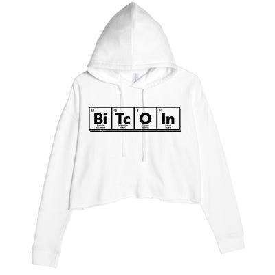 Funny Bitcoin Periodic Table Of Elements Crop Fleece Hoodie