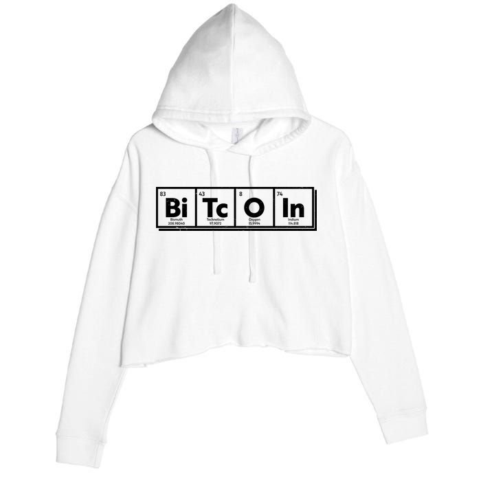 Funny Bitcoin Periodic Table Of Elements Crop Fleece Hoodie