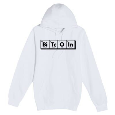 Funny Bitcoin Periodic Table Of Elements Premium Pullover Hoodie