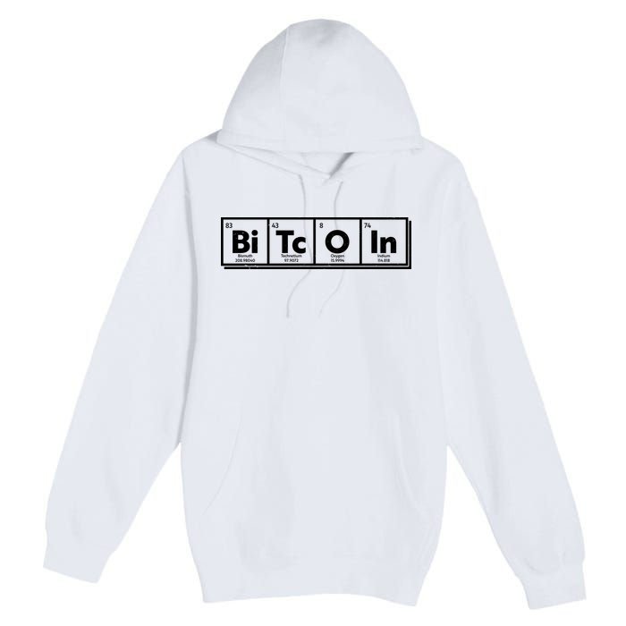 Funny Bitcoin Periodic Table Of Elements Premium Pullover Hoodie