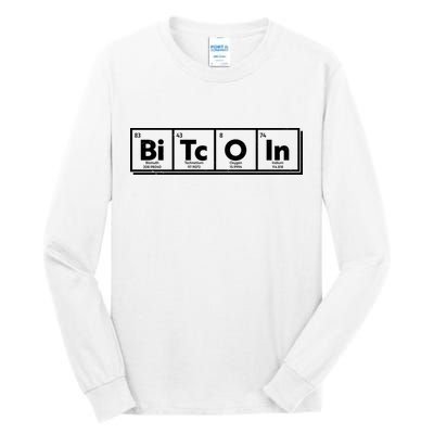 Funny Bitcoin Periodic Table Of Elements Tall Long Sleeve T-Shirt