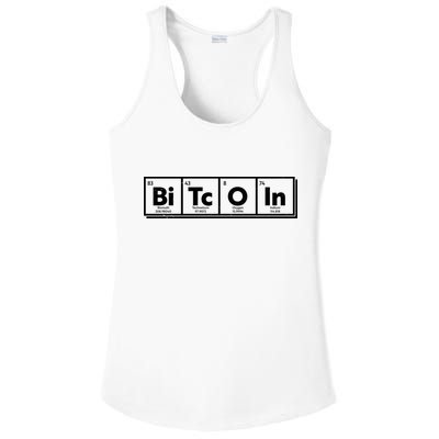 Funny Bitcoin Periodic Table Of Elements Ladies PosiCharge Competitor Racerback Tank