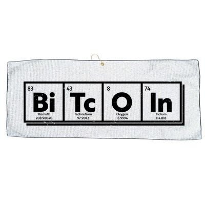 Funny Bitcoin Periodic Table Of Elements Large Microfiber Waffle Golf Towel
