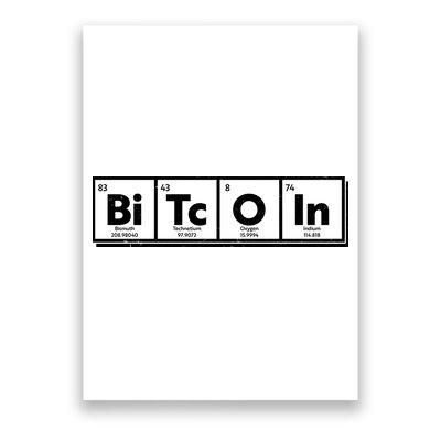 Funny Bitcoin Periodic Table Of Elements Poster
