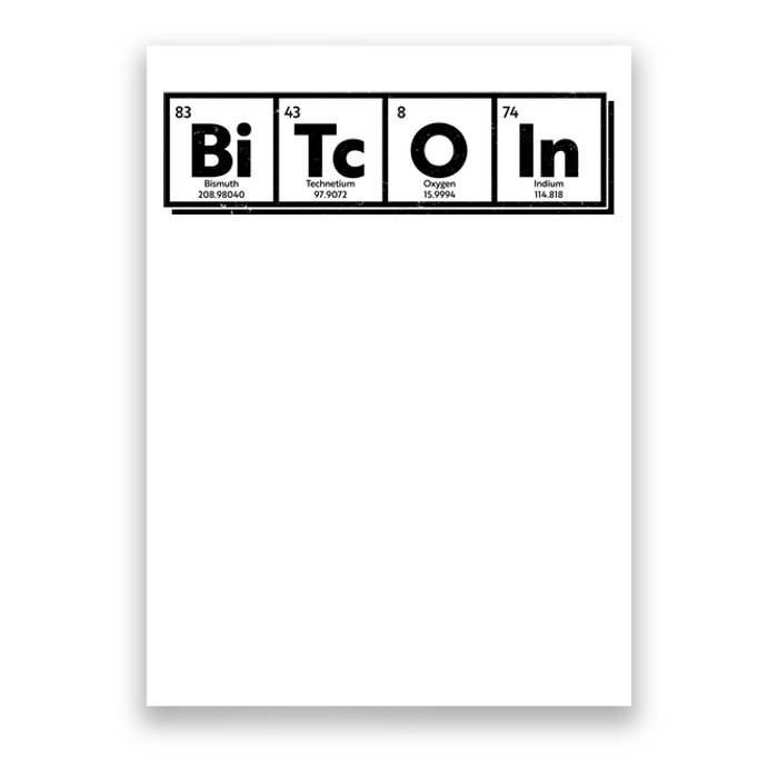 Funny Bitcoin Periodic Table Of Elements Poster