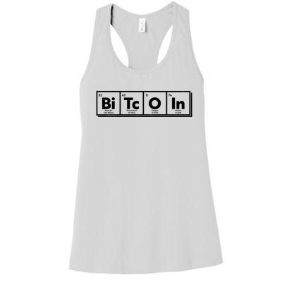 Funny Bitcoin Periodic Table Of Elements Women's Racerback Tank