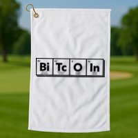 Funny Bitcoin Periodic Table Of Elements Golf Towel
