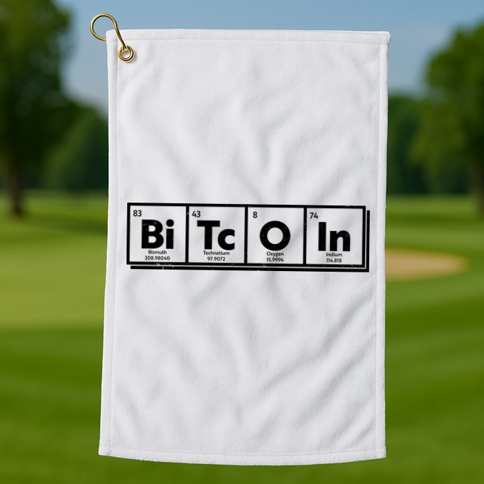 Funny Bitcoin Periodic Table Of Elements Golf Towel