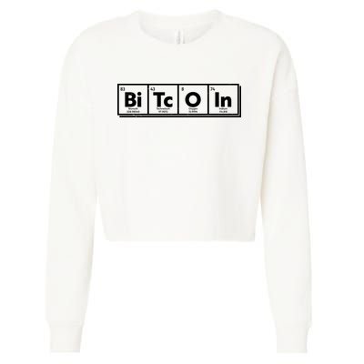 Funny Bitcoin Periodic Table Of Elements Cropped Pullover Crew