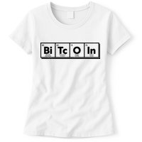Funny Bitcoin Periodic Table Of Elements Womens T-Shirt