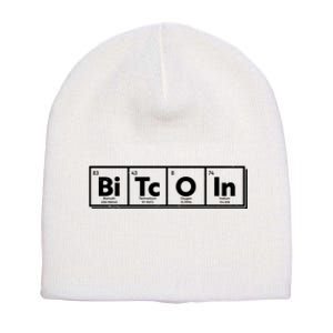 Funny Bitcoin Periodic Table Of Elements Short Acrylic Beanie