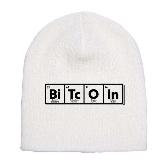 Funny Bitcoin Periodic Table Of Elements Short Acrylic Beanie