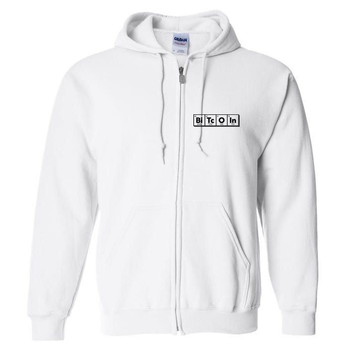 Funny Bitcoin Periodic Table Of Elements Full Zip Hoodie