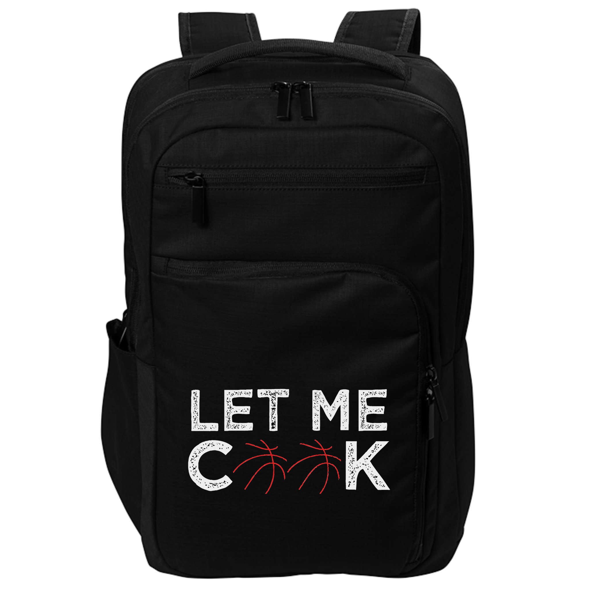 Funny Basketball Player Let Me Cook Basketball Impact Tech Backpack
