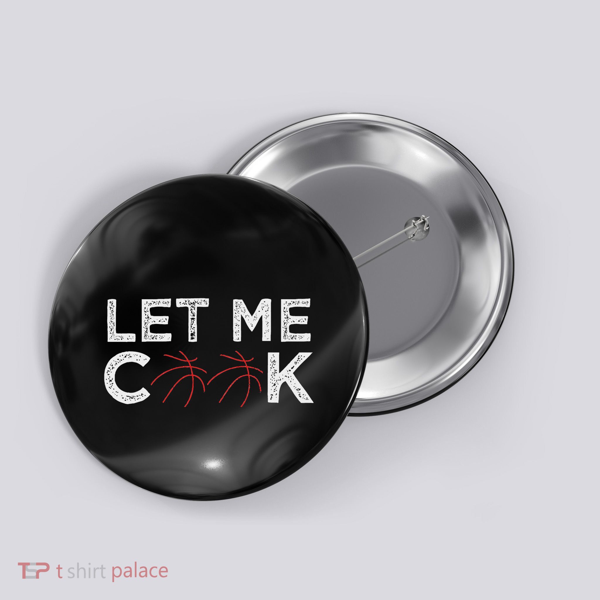 Funny Basketball Player Let Me Cook Basketball Button