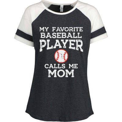 Favorite Baseball Player Calls Me Mom Mothers Day Mama Women Enza Ladies Jersey Colorblock Tee