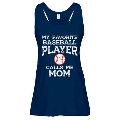 Favorite Baseball Player Calls Me Mom Mothers Day Mama Women Ladies Essential Flowy Tank