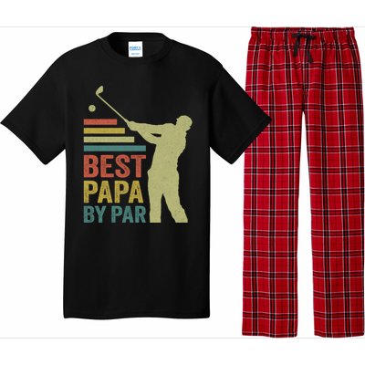 Funny Best Papa By Par FatherS Day Golf Grandpa Funny Gift Pajama Set