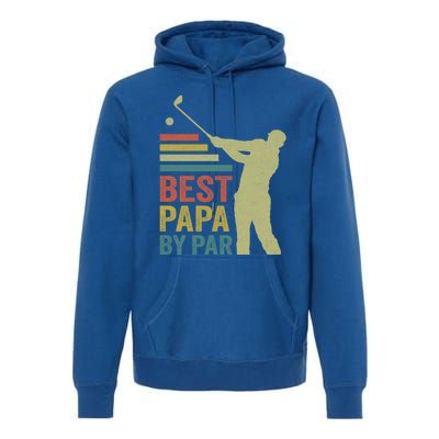 Funny Best Papa By Par FatherS Day Golf Grandpa Funny Gift Premium Hoodie