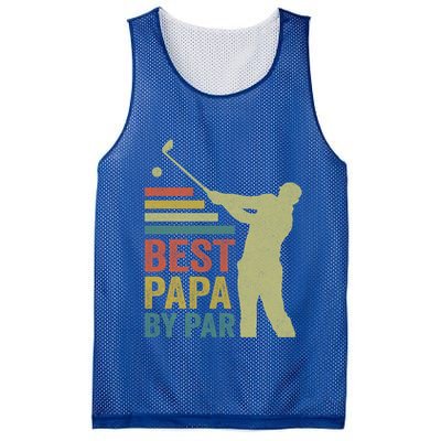 Funny Best Papa By Par FatherS Day Golf Grandpa Funny Gift Mesh Reversible Basketball Jersey Tank