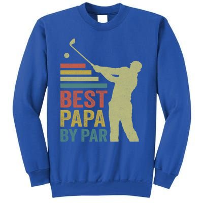 Funny Best Papa By Par FatherS Day Golf Grandpa Funny Gift Tall Sweatshirt