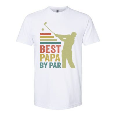 Funny Best Papa By Par FatherS Day Golf Grandpa Funny Gift Softstyle CVC T-Shirt