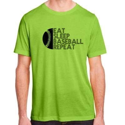 Funny Baseball Player Eat Sleep Baseball Repeat Baseball Gift Adult ChromaSoft Performance T-Shirt