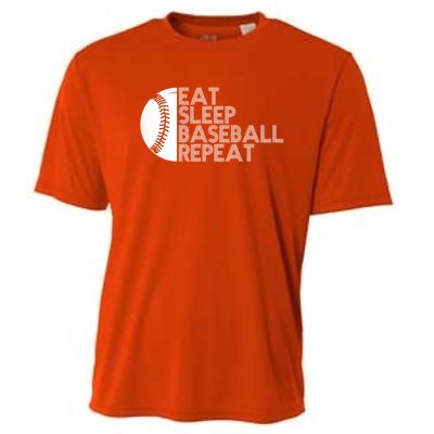 Funny Baseball Player Eat Sleep Baseball Repeat Baseball Gift Cooling Performance Crew T-Shirt