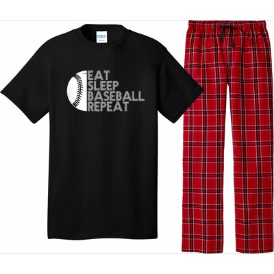 Funny Baseball Player Eat Sleep Baseball Repeat Baseball Gift Pajama Set