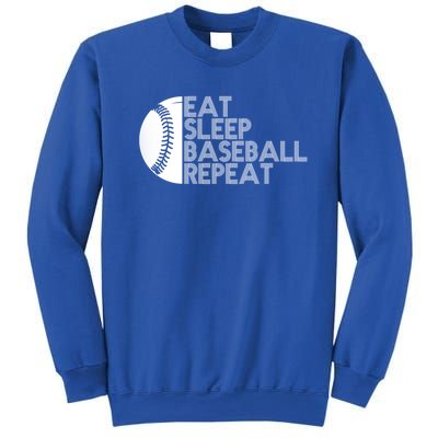 Funny Baseball Player Eat Sleep Baseball Repeat Baseball Gift Sweatshirt