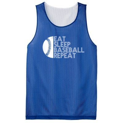 Funny Baseball Player Eat Sleep Baseball Repeat Baseball Gift Mesh Reversible Basketball Jersey Tank