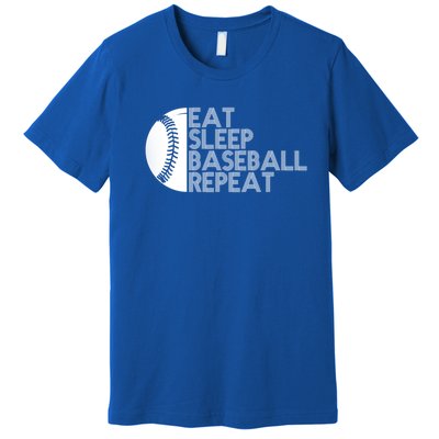 Funny Baseball Player Eat Sleep Baseball Repeat Baseball Gift Premium T-Shirt